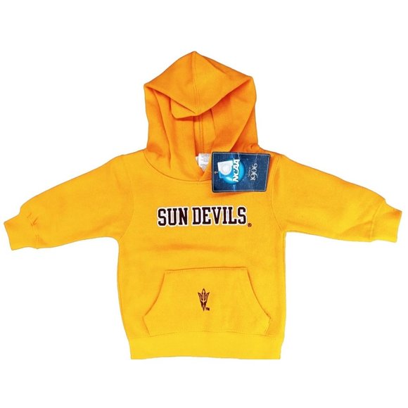 Arizona State Sun Devils 12M Hoodie Sweatshirt Embroidered New NCAA Gold Maroon - Picture 1 of 7